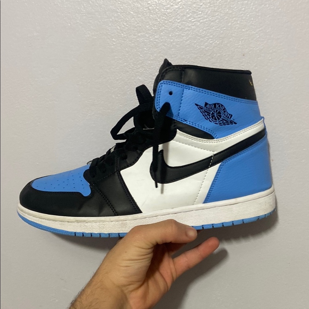 Air Jordan 1s High-Top Sneakers in Blue and Black